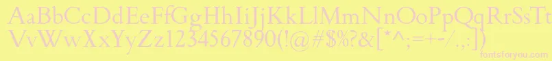 FlankerGriffo Font – Pink Fonts on Yellow Background