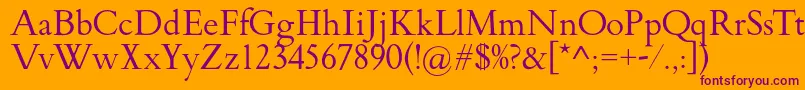 FlankerGriffo Font – Purple Fonts on Orange Background