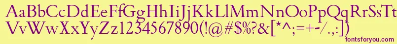 FlankerGriffo Font – Purple Fonts on Yellow Background