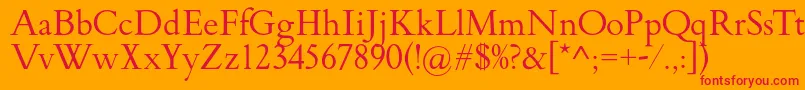 FlankerGriffo Font – Red Fonts on Orange Background