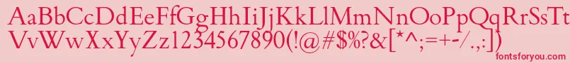 FlankerGriffo Font – Red Fonts on Pink Background