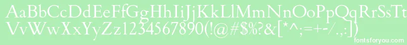 FlankerGriffo Font – White Fonts on Green Background