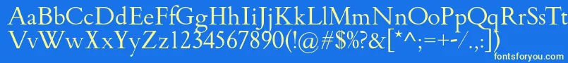 FlankerGriffo Font – Yellow Fonts on Blue Background