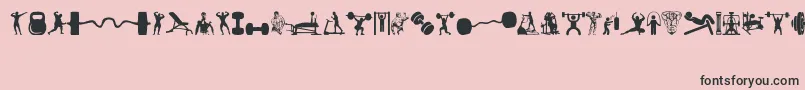 フォントGym – ピンクの背景に黒い文字