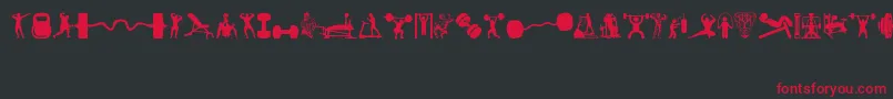 Gym Font – Red Fonts on Black Background