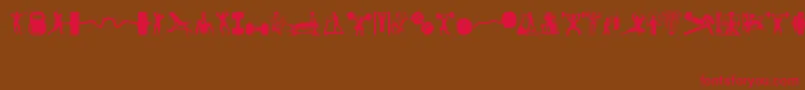 Gym Font – Red Fonts on Brown Background