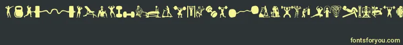 Gym Font – Yellow Fonts on Black Background