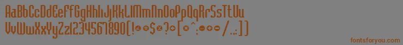 Bedrock.Kz Font – Brown Fonts on Gray Background