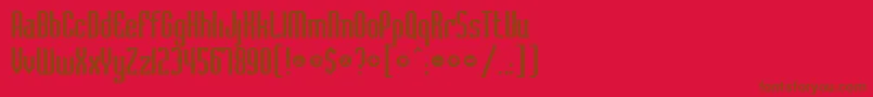 Bedrock.Kz Font – Brown Fonts on Red Background