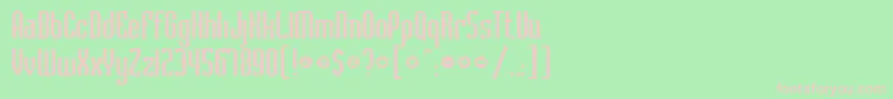 Bedrock.Kz Font – Pink Fonts on Green Background