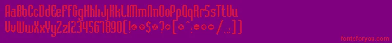 Bedrock.Kz Font – Red Fonts on Purple Background