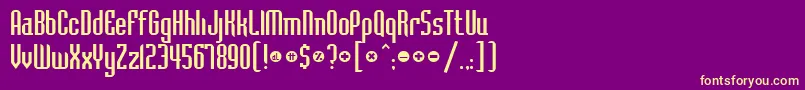 Bedrock.Kz Font – Yellow Fonts on Purple Background