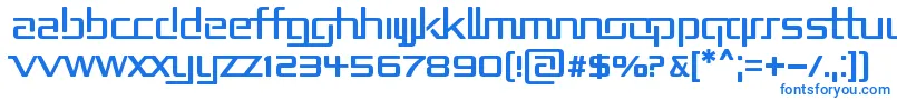 フォントRepublikaIi – 白い背景に青い文字