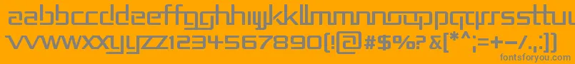 RepublikaIi Font – Gray Fonts on Orange Background