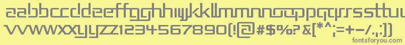 RepublikaIi-fontti – harmaat kirjasimet keltaisella taustalla