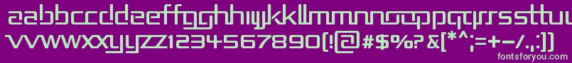RepublikaIi Font – Green Fonts on Purple Background