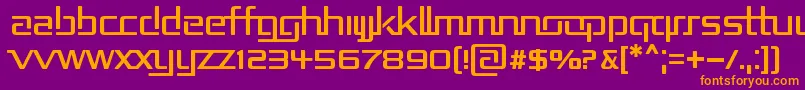 RepublikaIi Font – Orange Fonts on Purple Background