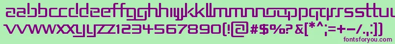フォントRepublikaIi – 緑の背景に紫のフォント