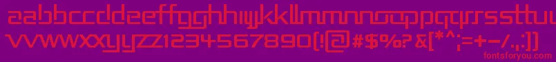 RepublikaIi Font – Red Fonts on Purple Background