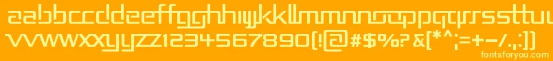 Шрифт RepublikaIi – жёлтые шрифты на оранжевом фоне