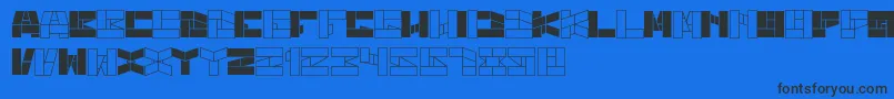 BillGatesWindows Font – Black Fonts on Blue Background