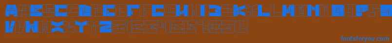 BillGatesWindows Font – Blue Fonts on Brown Background