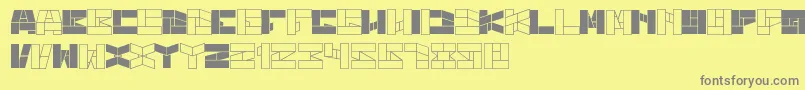 BillGatesWindows Font – Gray Fonts on Yellow Background