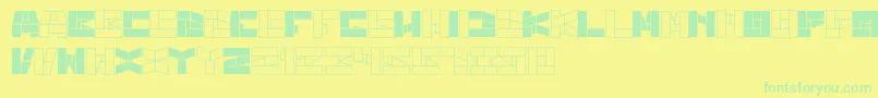 BillGatesWindows Font – Green Fonts on Yellow Background