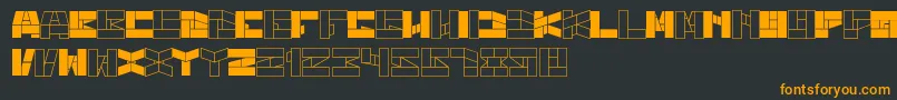 BillGatesWindows Font – Orange Fonts on Black Background