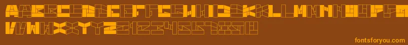 BillGatesWindows Font – Orange Fonts on Brown Background