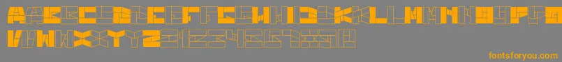 BillGatesWindows Font – Orange Fonts on Gray Background