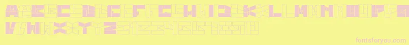 BillGatesWindows Font – Pink Fonts on Yellow Background