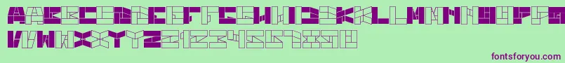 BillGatesWindows Font – Purple Fonts on Green Background