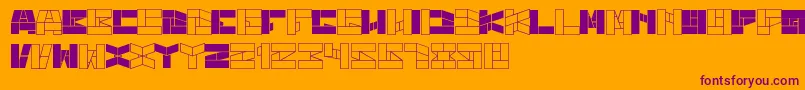 BillGatesWindows Font – Purple Fonts on Orange Background