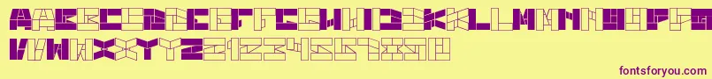 BillGatesWindows Font – Purple Fonts on Yellow Background