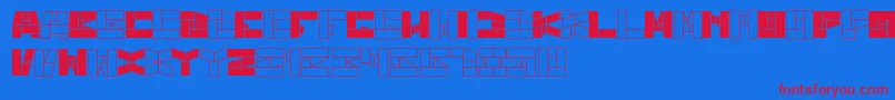 BillGatesWindows Font – Red Fonts on Blue Background