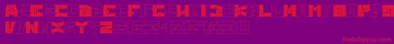 BillGatesWindows Font – Red Fonts on Purple Background