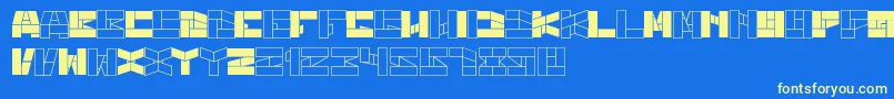 BillGatesWindows Font – Yellow Fonts on Blue Background