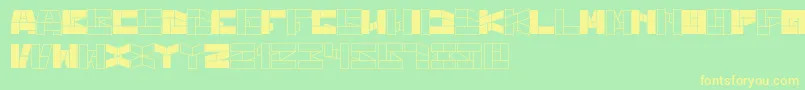 BillGatesWindows Font – Yellow Fonts on Green Background