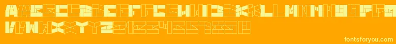 BillGatesWindows Font – Yellow Fonts on Orange Background