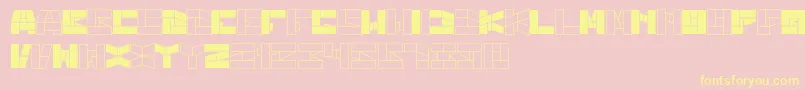 BillGatesWindows-Schriftart – Gelbe Schriften auf rosa Hintergrund