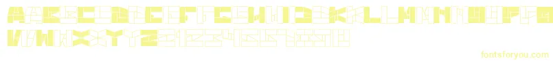 BillGatesWindows Font – Yellow Fonts on White Background