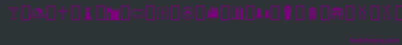 フォントMapinfoRealEstate – 黒い背景に紫のフォント