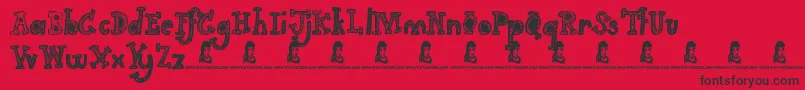 GimmeYourLove Font – Black Fonts on Red Background