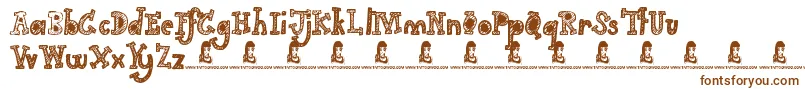 GimmeYourLove-Schriftart – Braune Schriften auf weißem Hintergrund