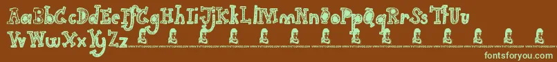 GimmeYourLove Font – Green Fonts on Brown Background