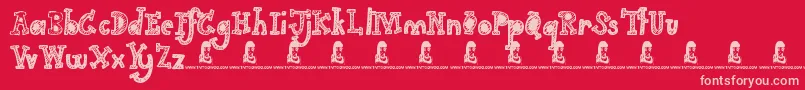 Saiba mais sobre a fonte GimmeYourLove Fonte GimmeYourLove – fontes rosa em um fundo vermelho