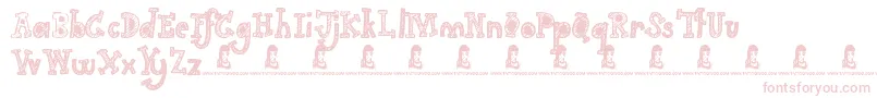 GimmeYourLove-Schriftart – Rosa Schriften auf weißem Hintergrund