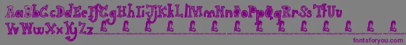 Saiba mais sobre a fonte GimmeYourLove Fonte GimmeYourLove – fontes roxas em um fundo cinza