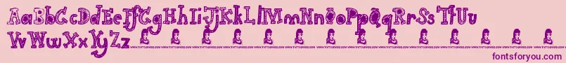 GimmeYourLove Font – Purple Fonts on Pink Background